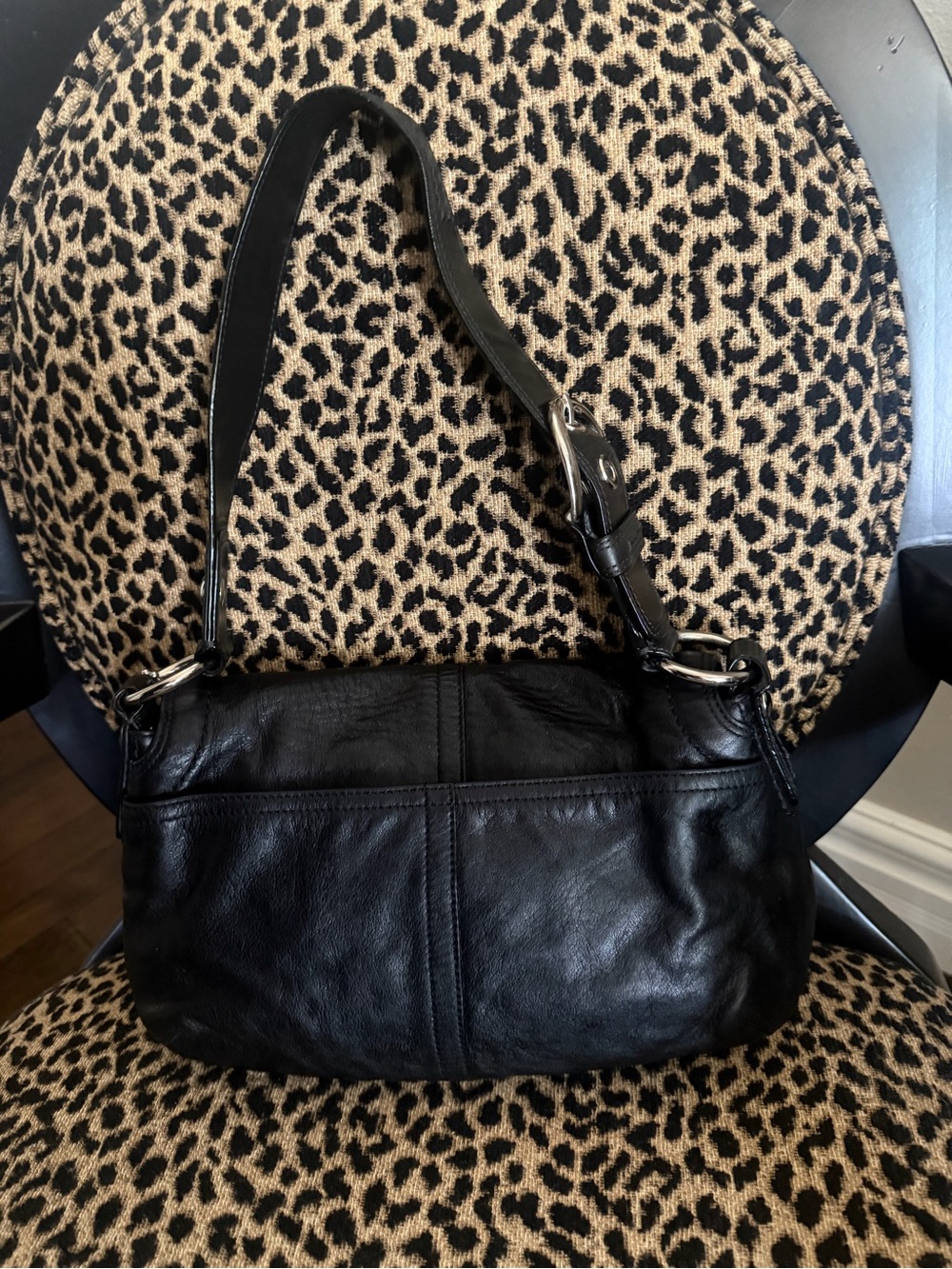 Y2K Coach Black Leather Soho Shoulder Bag - Picture 4 of 10